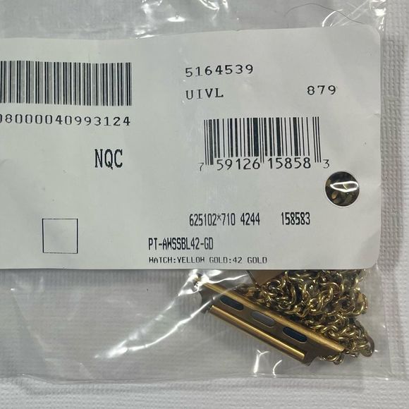 Posh Tech Gold Stainless Steel Multi-Chain Link Band for Apple Watch - Picture 8 of 8